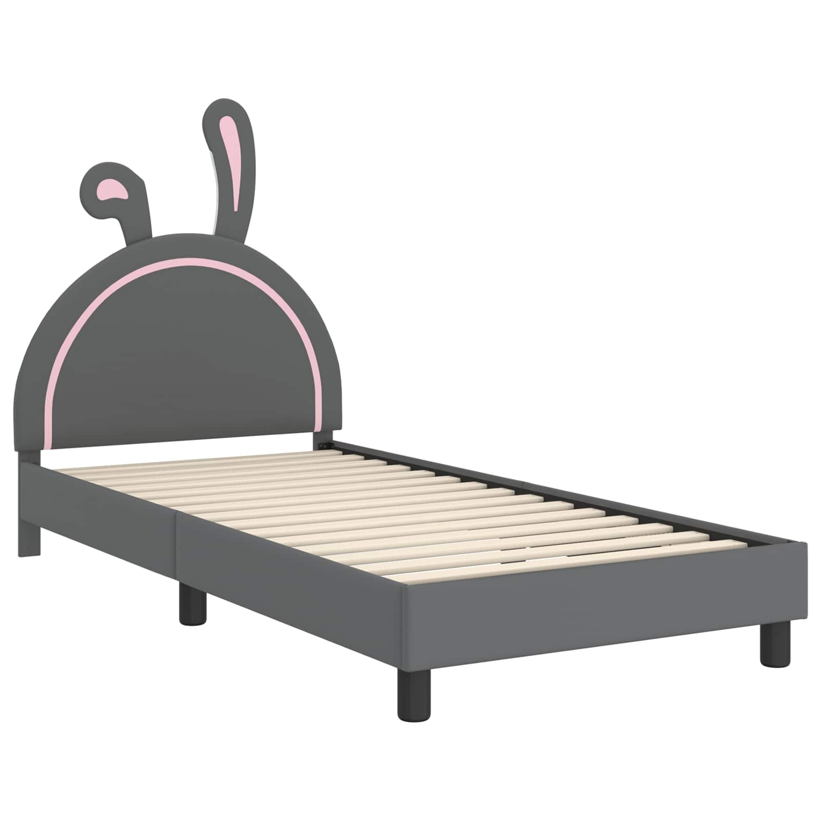 Krevet za djecu s uzglavljem Svijetlo siva 90 x 190 cm PU