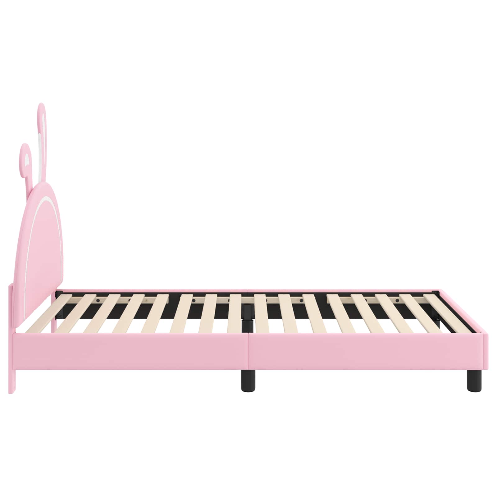 Krevet za djecu s uzglavljem Ružičasta 90 x 190 cm PU