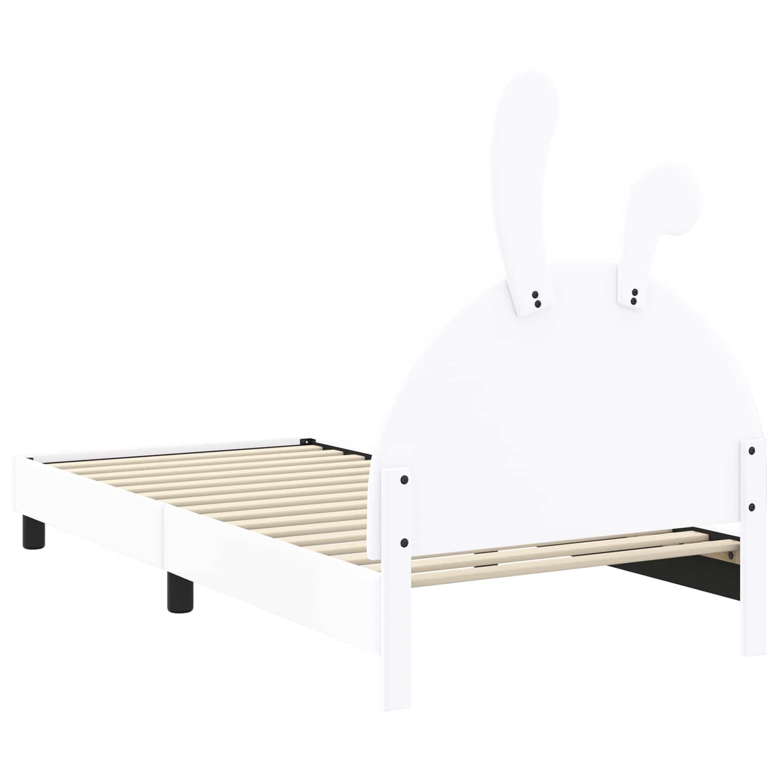 Krevet za djecu s uzglavljem s uzglavljem Bijelo 90 x 200 cm PU