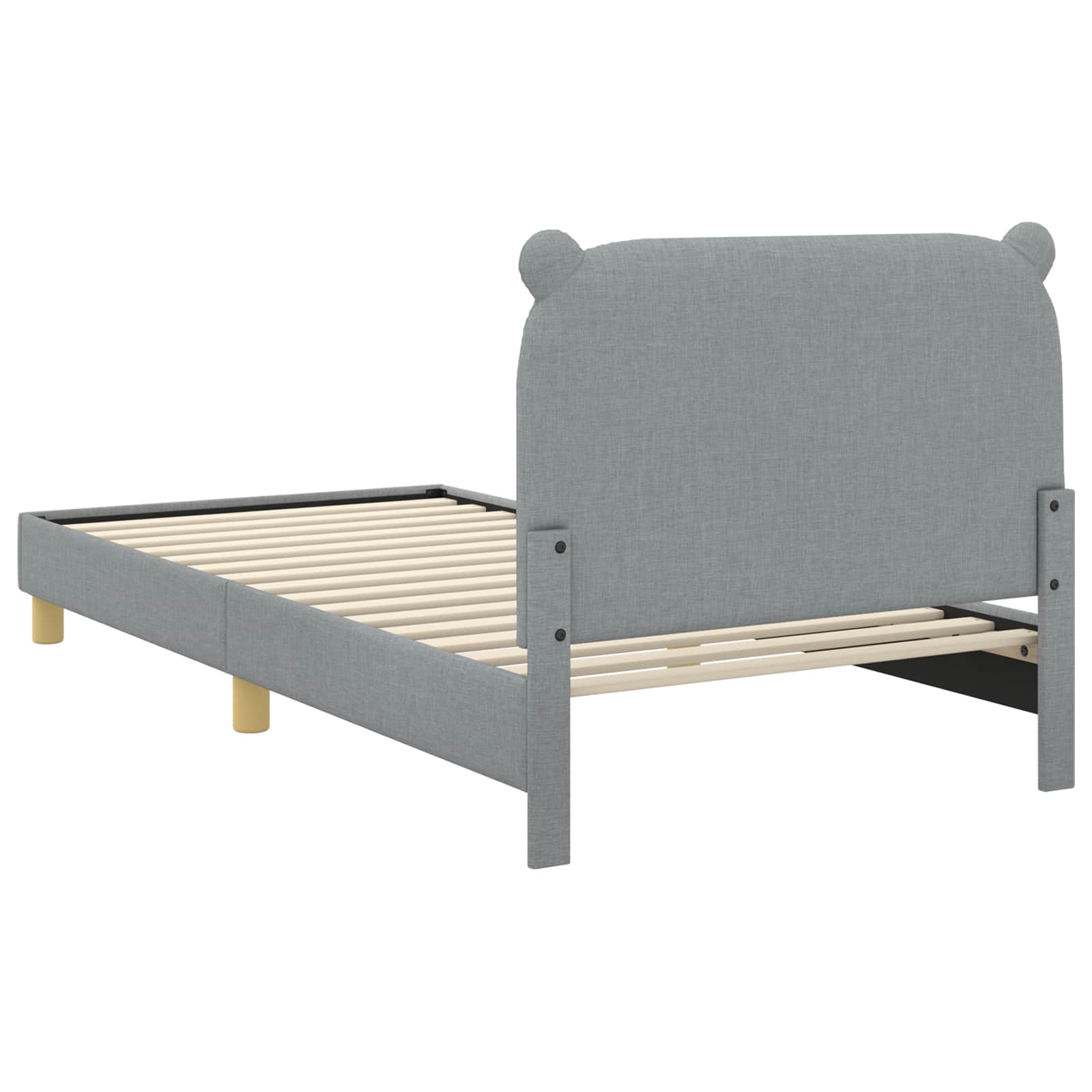 Krevet za djecu s uzglavljem Svijetlo siva 80 x 200 cm tkanina