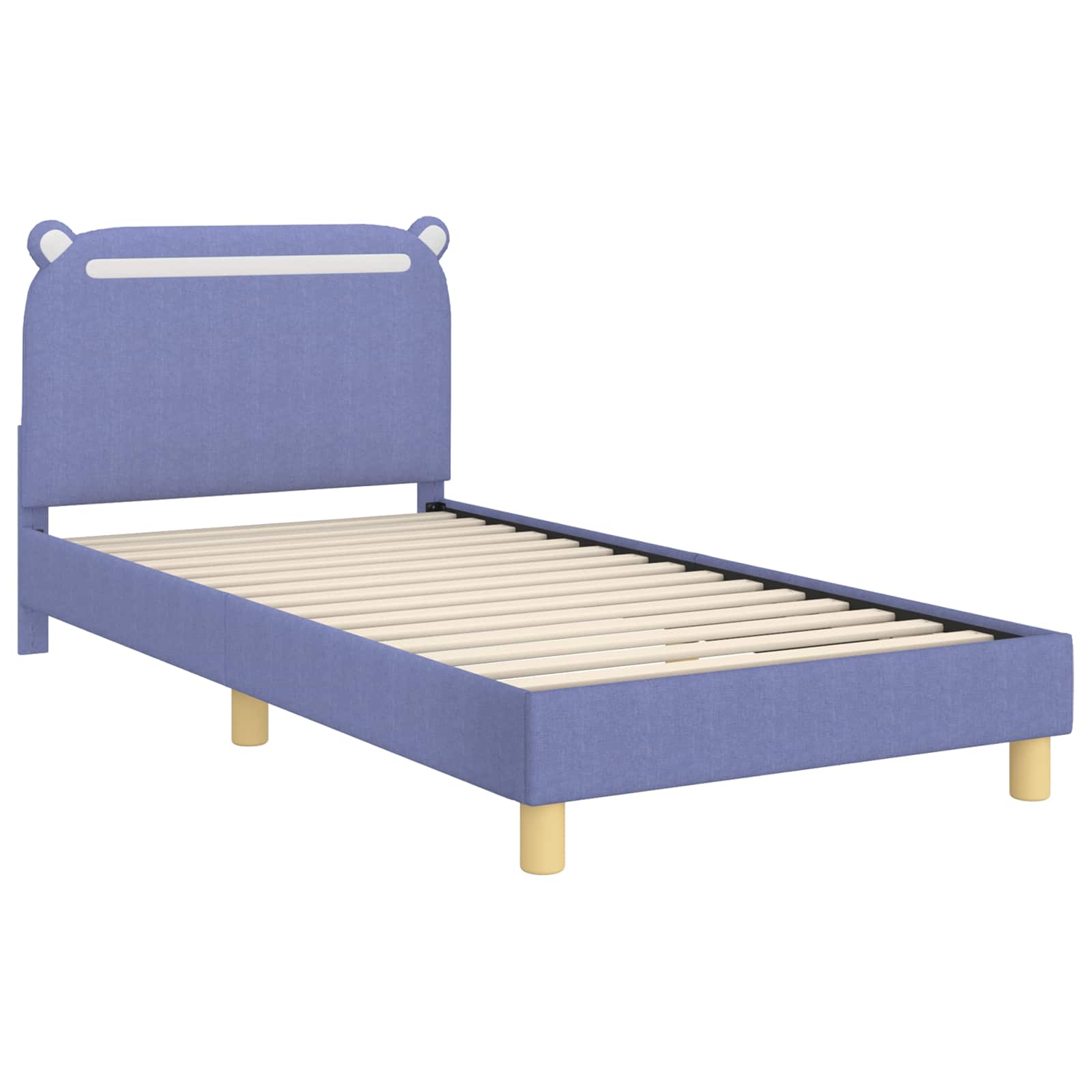 Krevet za djecu s uzglavljem Traper plava 90 x 200 cm Tkanina