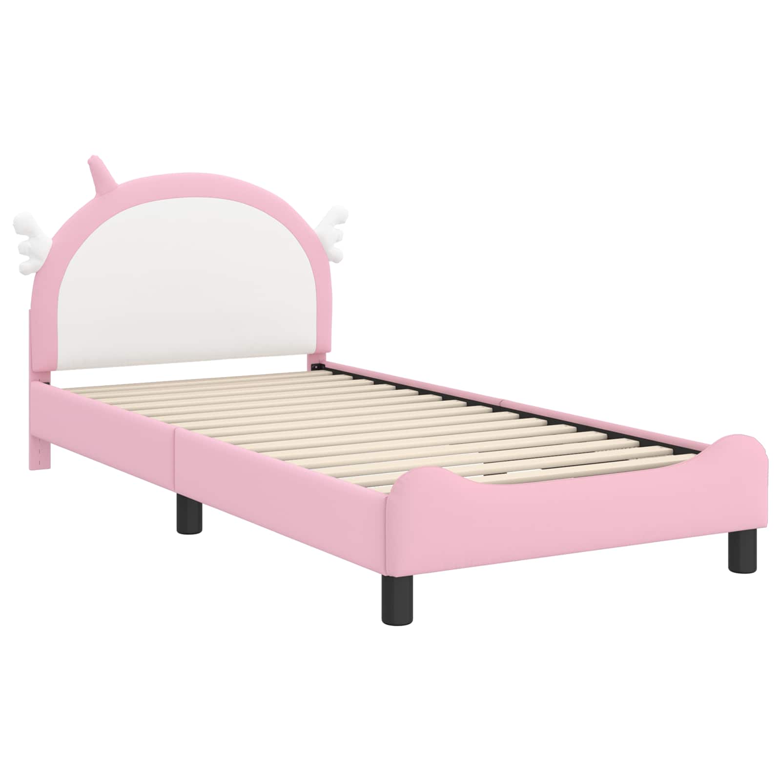Krevet za djecu s uzglavljem Ružičasta 90 x 200 cm PU