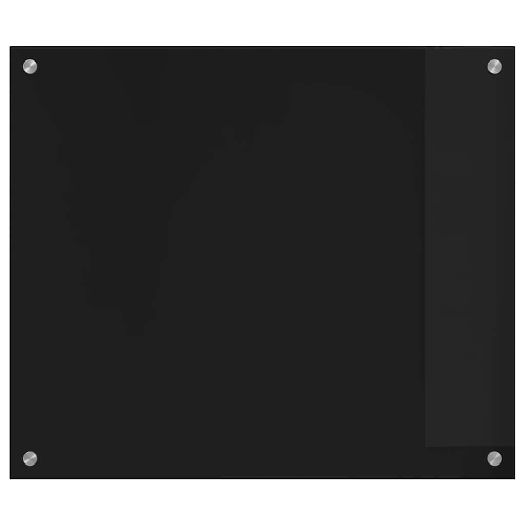 Kuhinjski zid Crna 70 x 60 cm Staklo otporno na udarce
