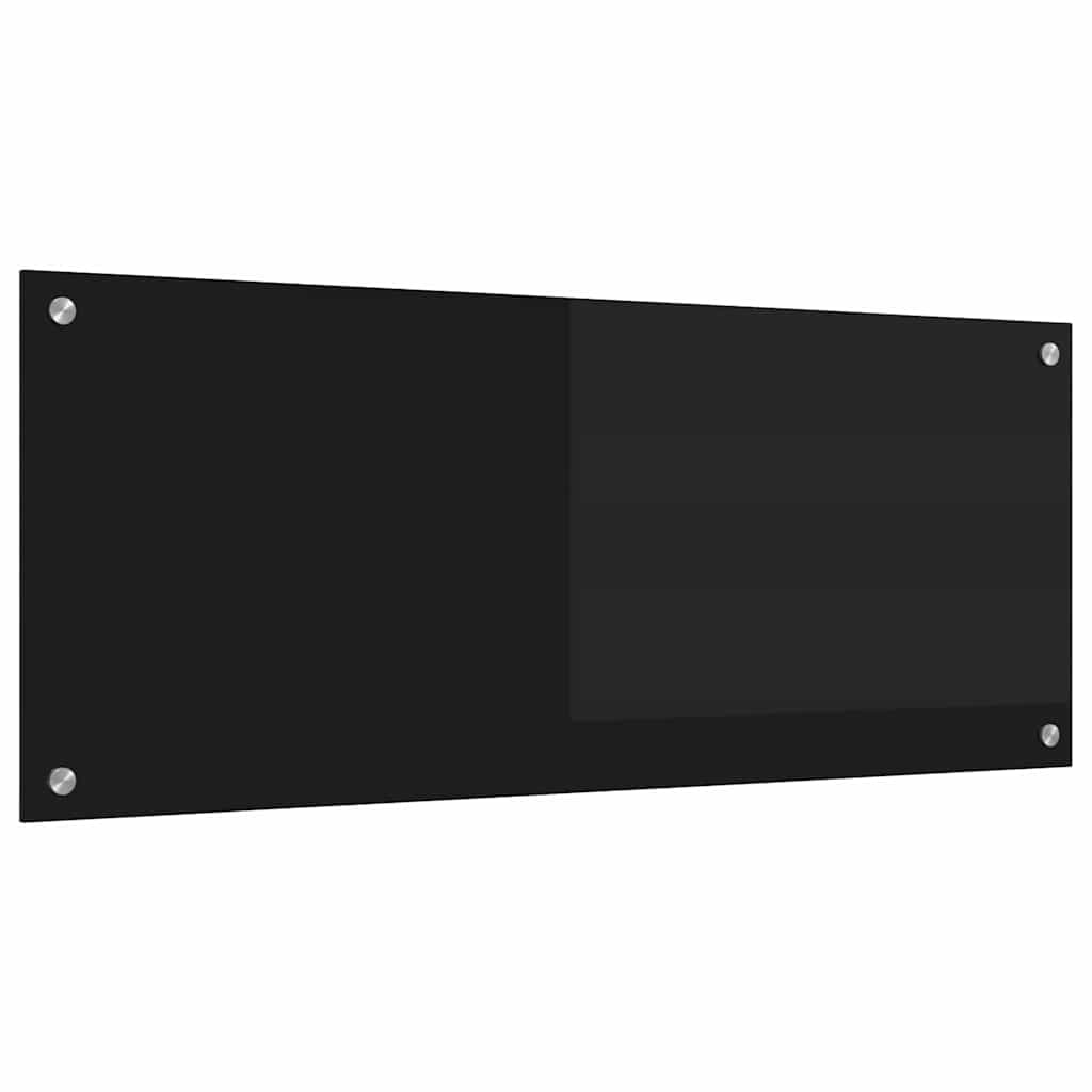 Kuhinjski zid Crna 100 x 40 cm Staklo otporno na udarce