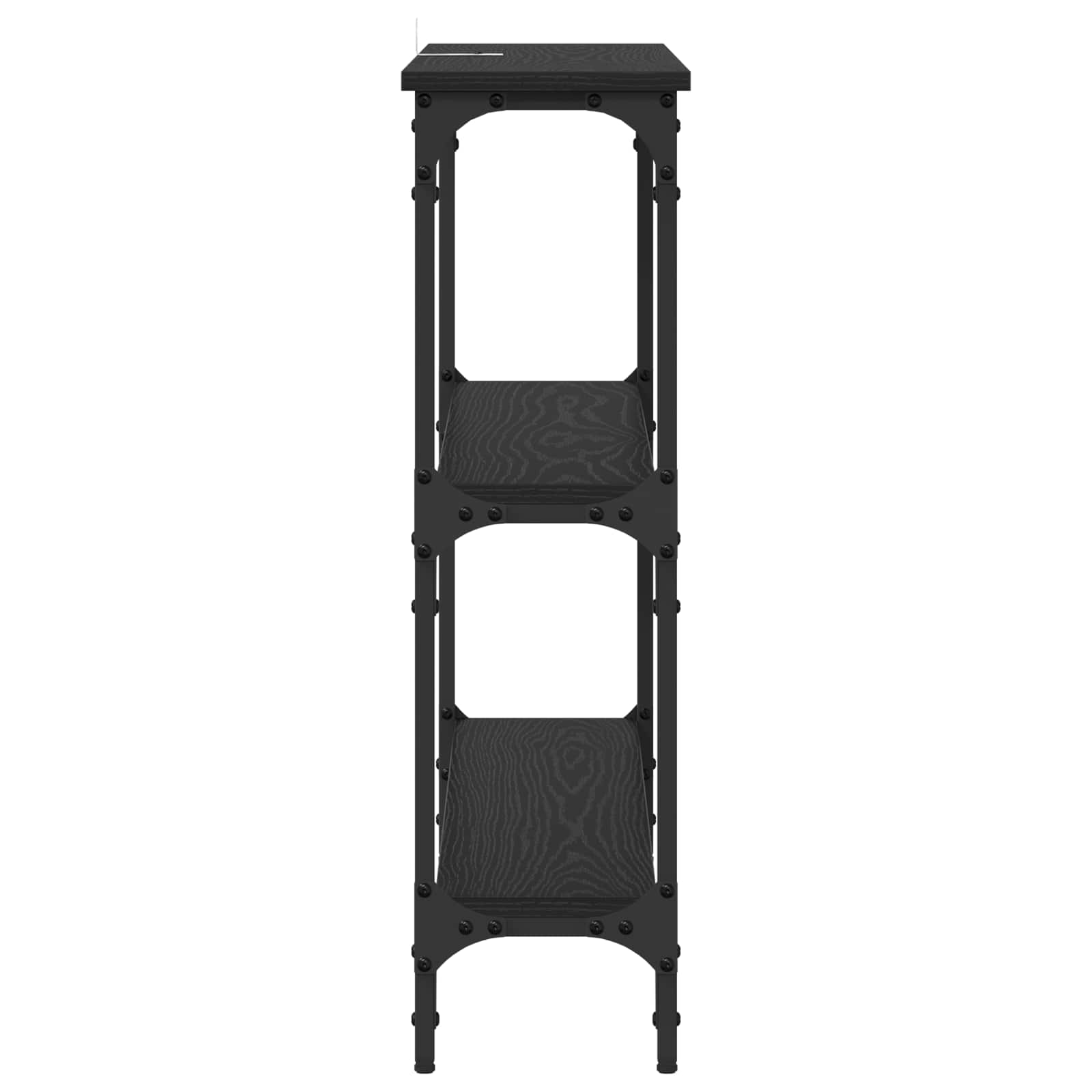 Konzolna stolica s policom Crni hrast 100 x 22,5 x 75 cm
