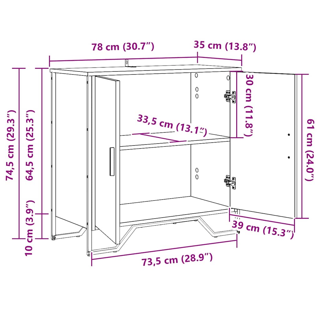 Kreveta Staro drvo 78 x 35 x 74.5 cm