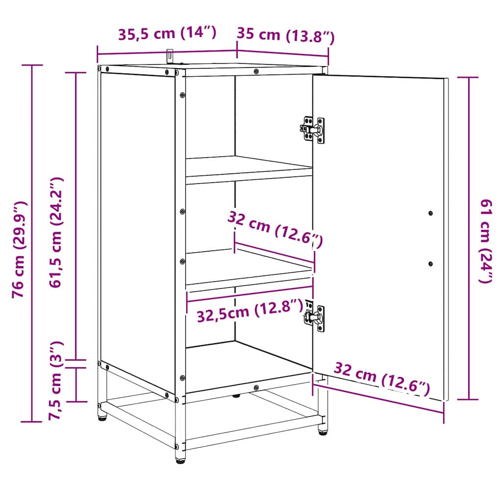 Kreveta Staro drvo 35,5 x 35 x 76 cm