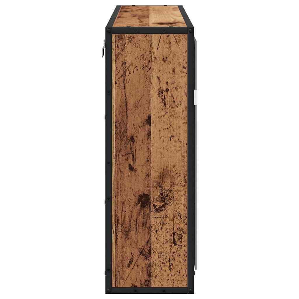 Polica na zidu s policom Zidne Staro drvo 65 x 20 x 60 cm