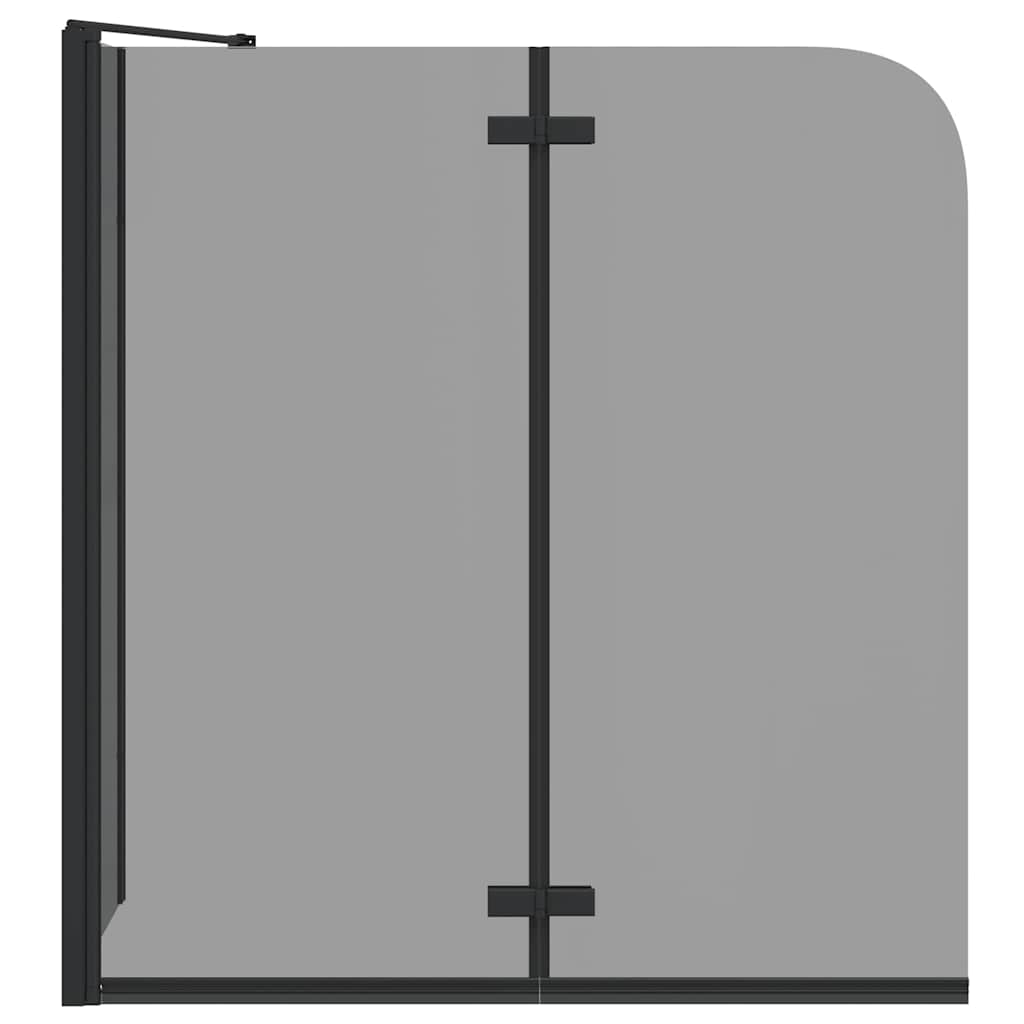 Ograda za tuš Crna 120 x 68 x 130 cm ESG staklo i aluminij