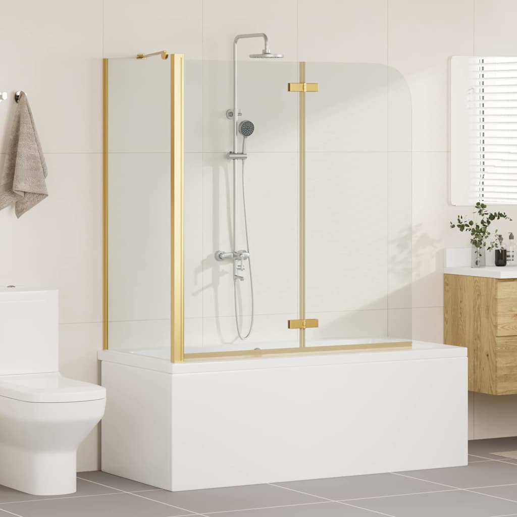 Ograda za tuš Zlatno 120 x 68 x 130 cm ESG staklo i aluminij