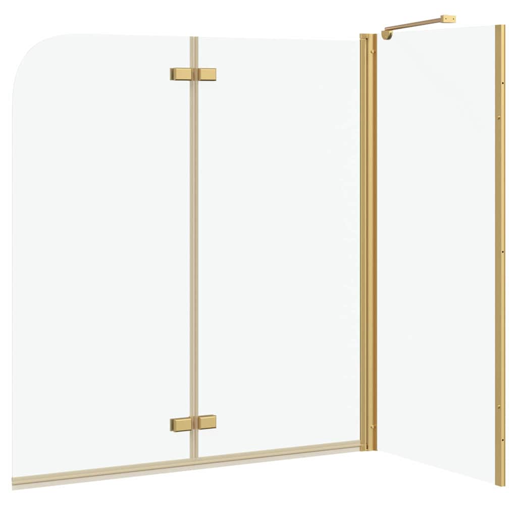 Ograda za tuš Zlatno 120 x 68 x 130 cm ESG staklo i aluminij
