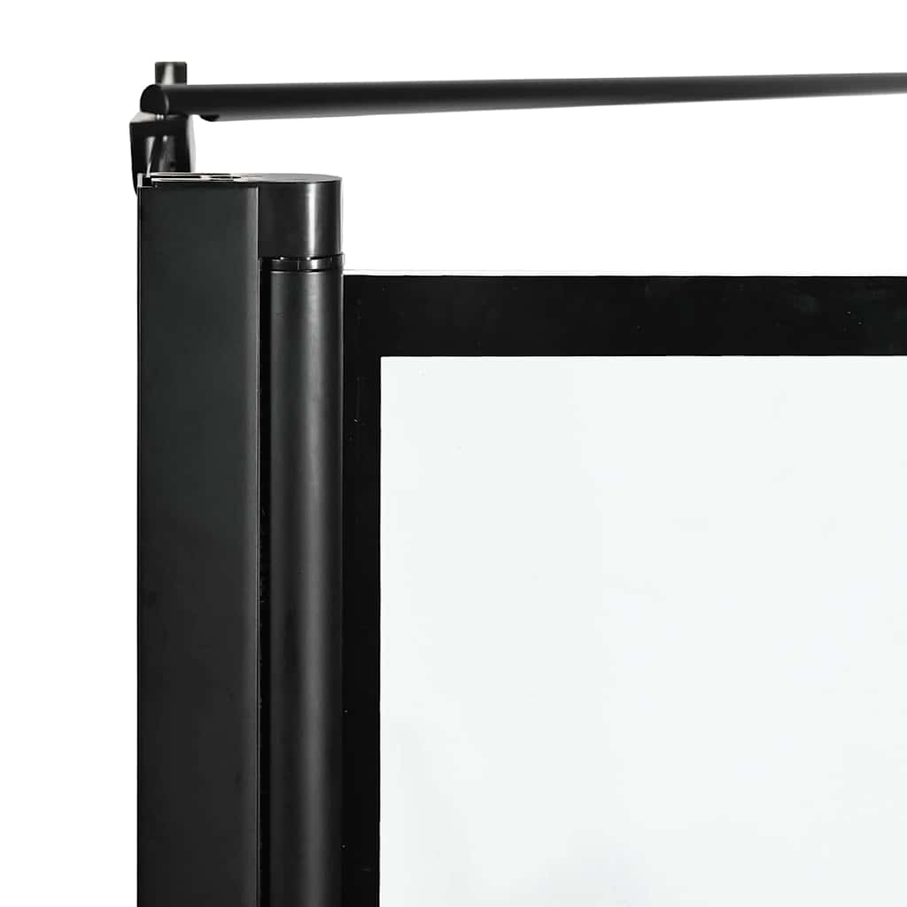 Ekran za kadu i tuš Crna i prozirna 80 x 68 x 128 cm