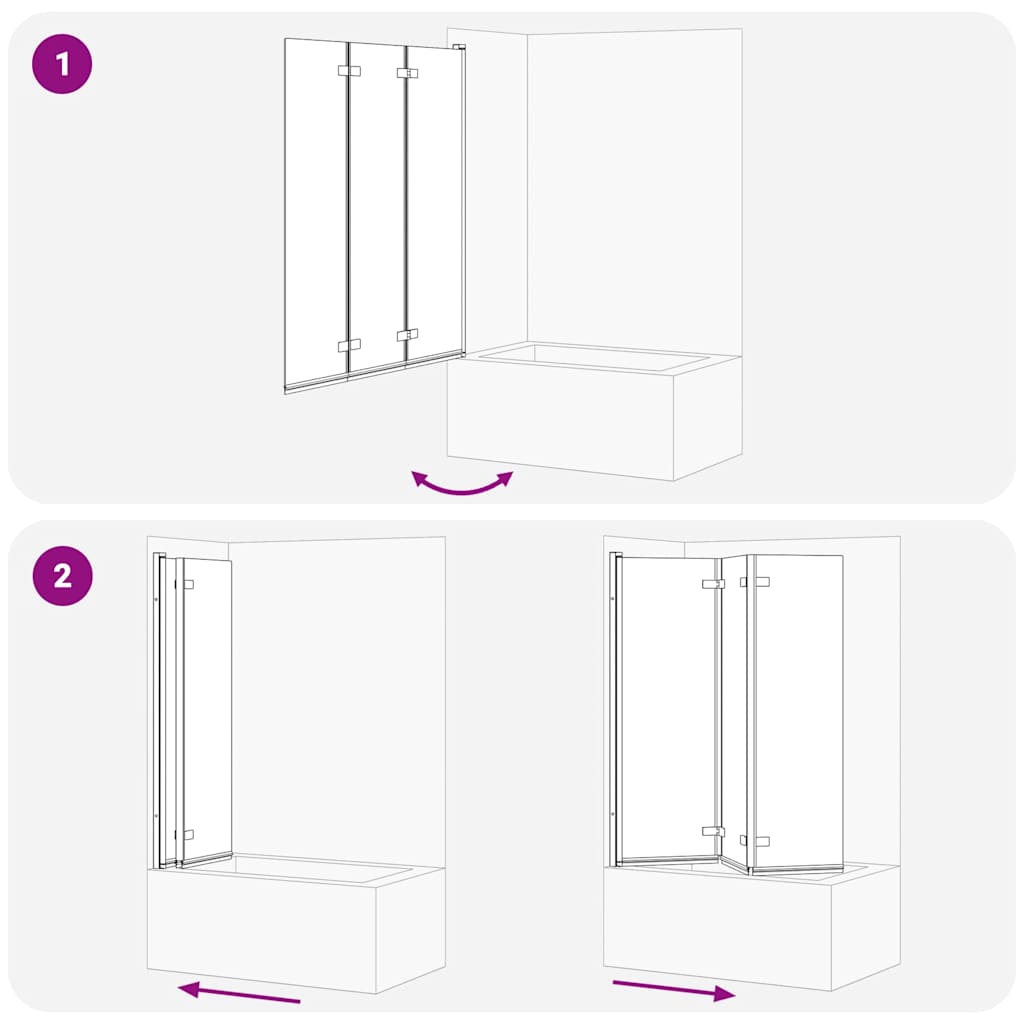 Ograda za tuš Crna 130 x 138 cm ESG staklo i aluminij