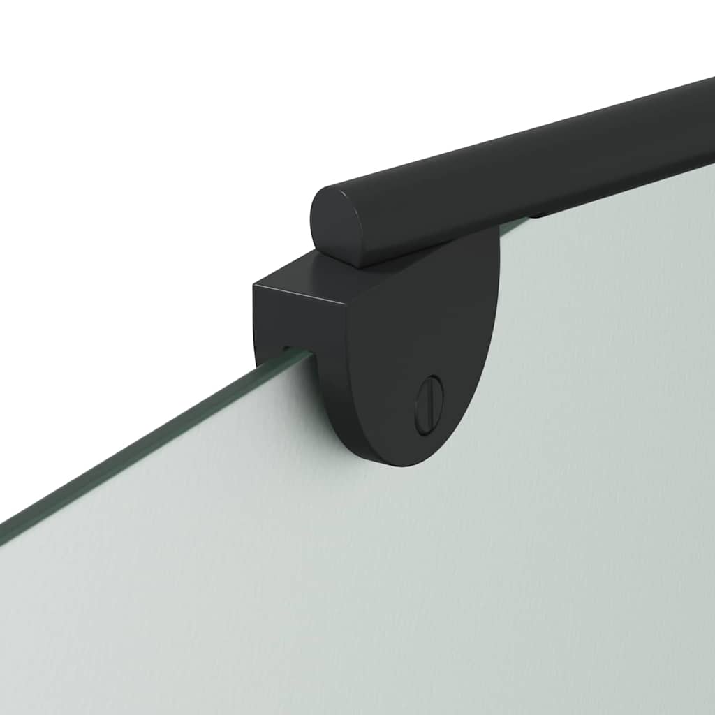 Ograda za tuš Crna 120 x 68 x 130 cm ESG staklo i aluminij