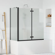 Ograda za tuš Crna 120 x 68 x 130 cm ESG staklo i aluminij