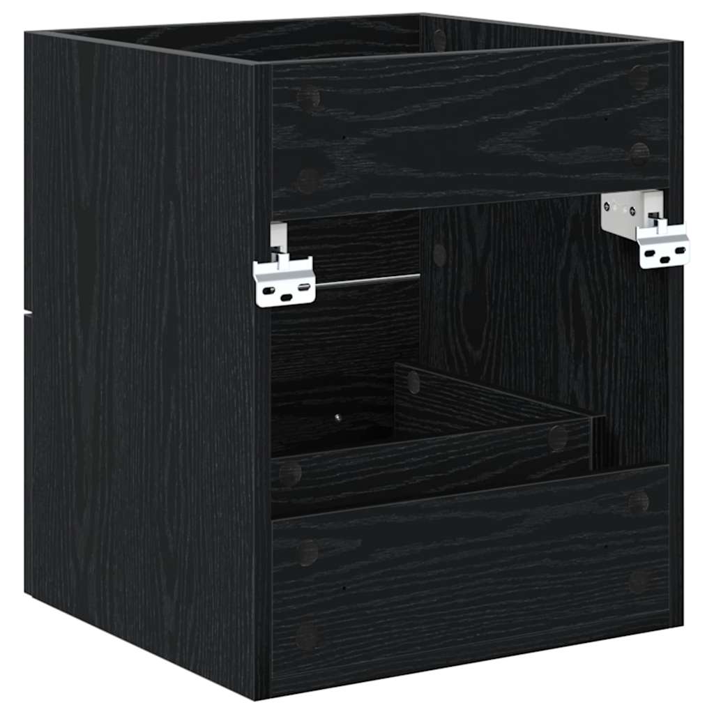 Ormarić za umivaonik s ladicama Crni hrast 38,5 x 41 x 48 cm