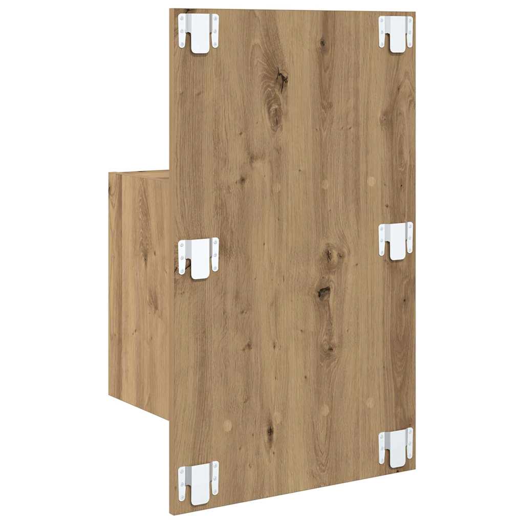 Wall-mounted noćni ormarić s ladicama 2 pcs Umjetnički hrast