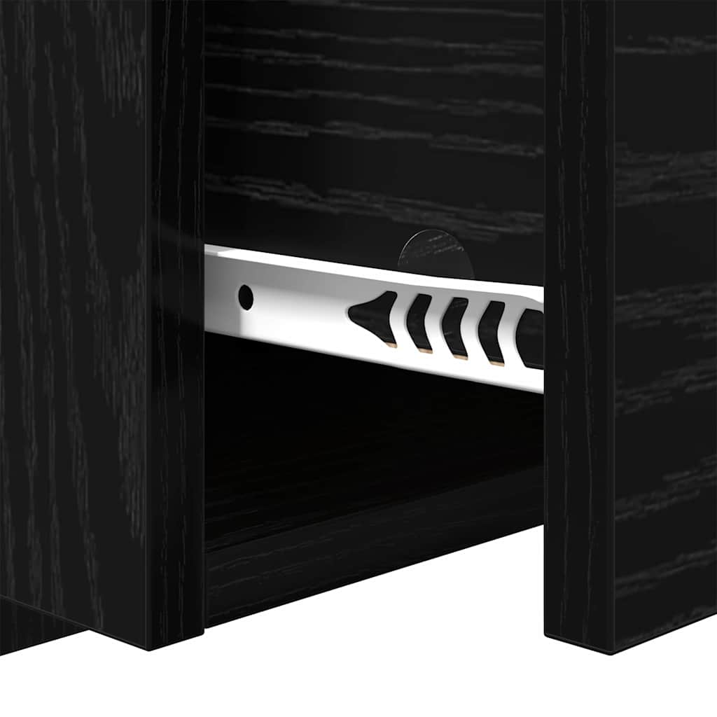 Wall-mounted noćni ormarić 2 pcs Crni hrast 48,5 x 32,5 x 80 cm