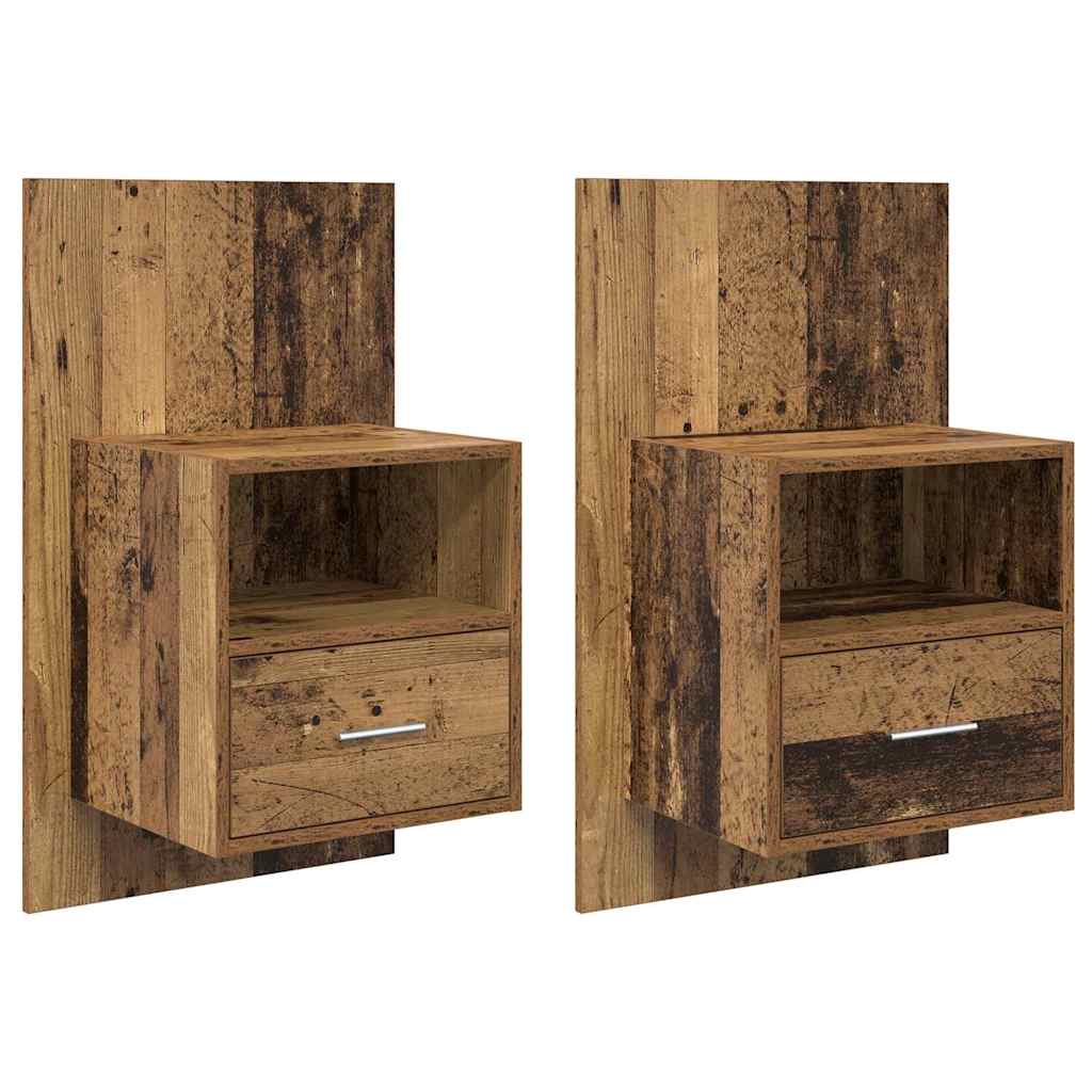 Noćni ormar 2 pcs Staro drvo 50 x 32,5 x 80cm Konstruirano drvo
