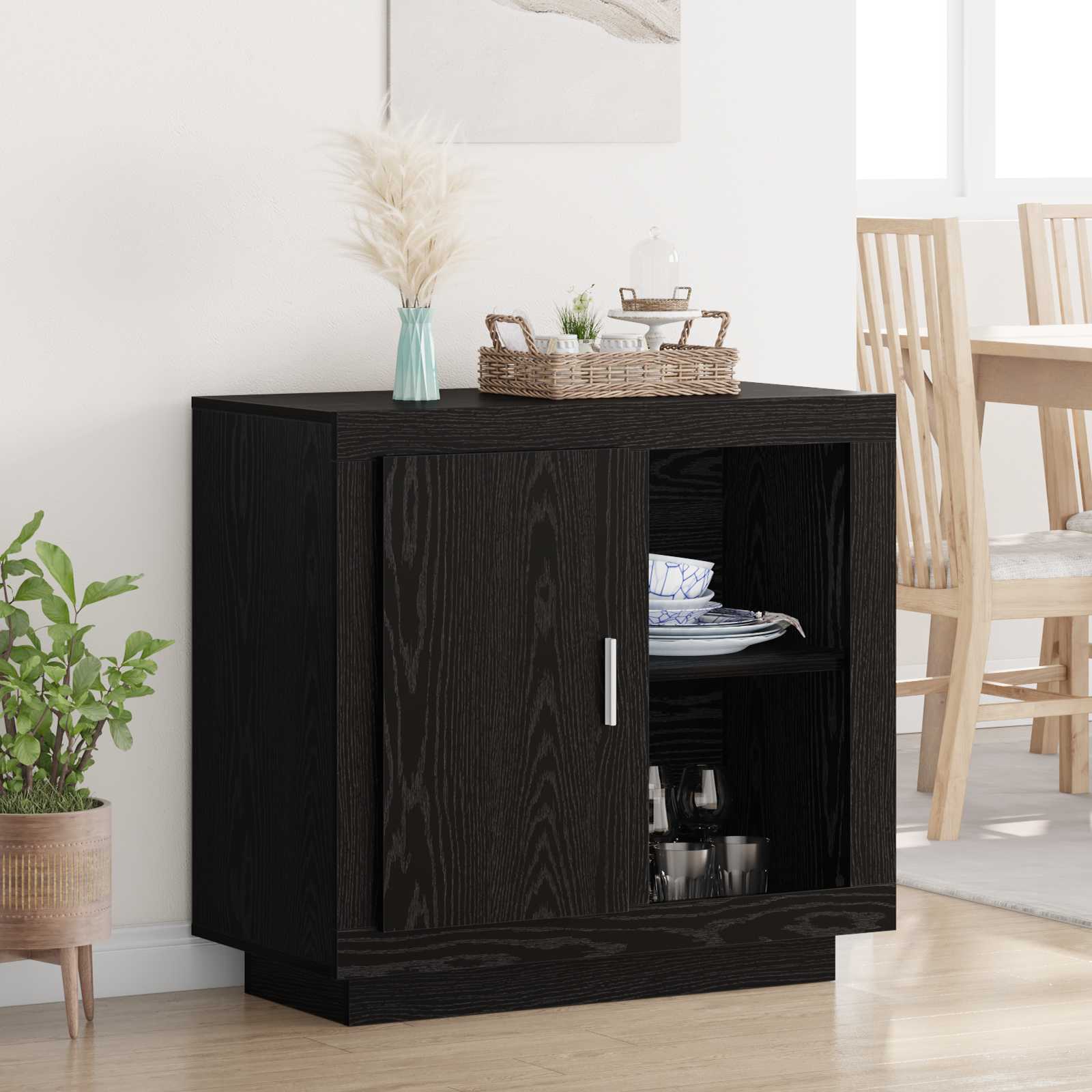 Kreveta Crni hrast 80 x 40 x 75 cm Konstruirano drvo