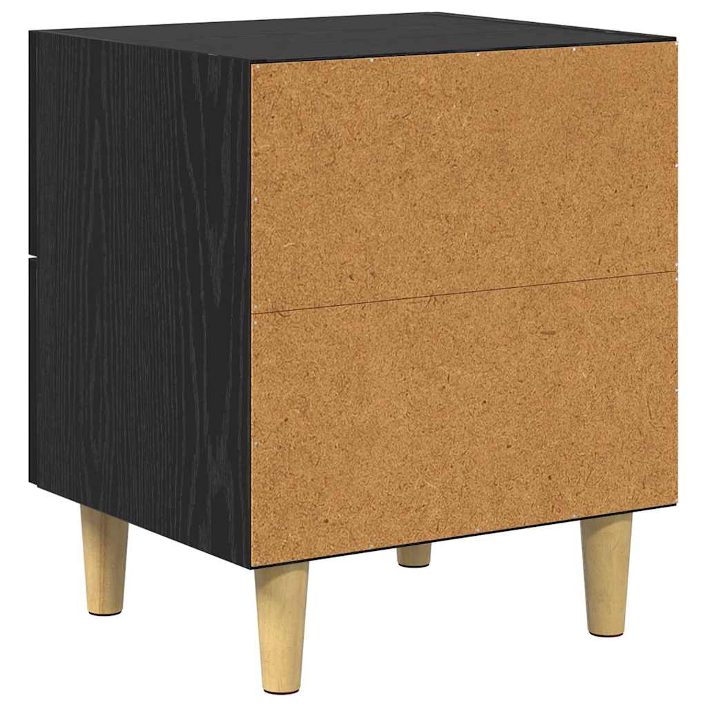 Ormarić za krevet s ladicama 2 pcs Crni hrast 40 x 35 x 47.5cm