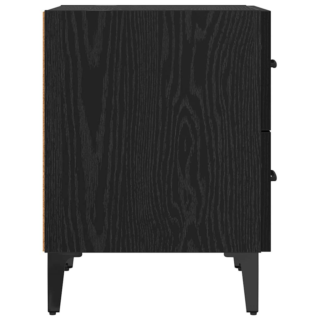 Ormarić za krevet s ladicama Crni hrast 40 x 35 x 47,5 cm