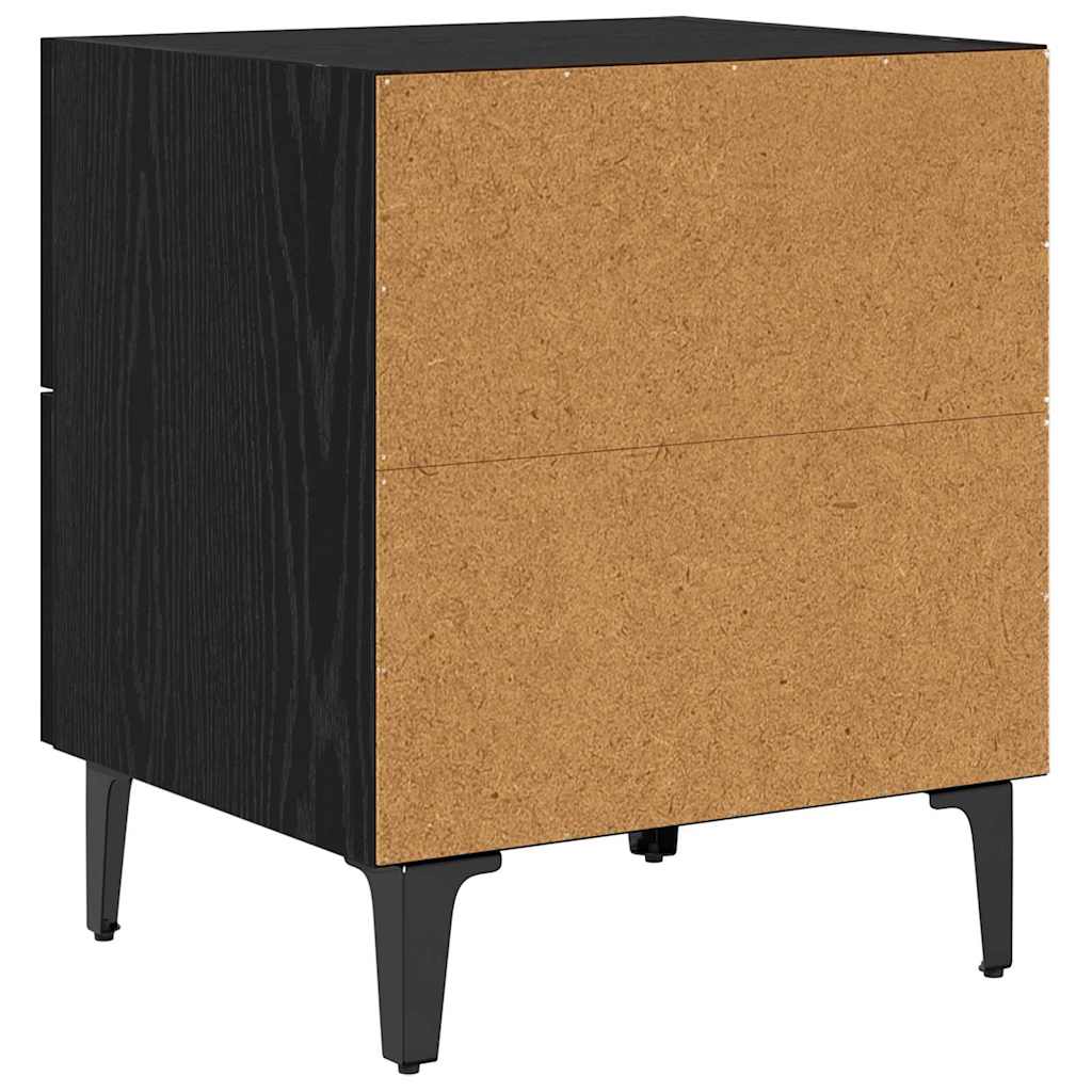 Ormarić za krevet s ladicama 2 pcs Crni hrast 40 x 35 x 47,5 cm