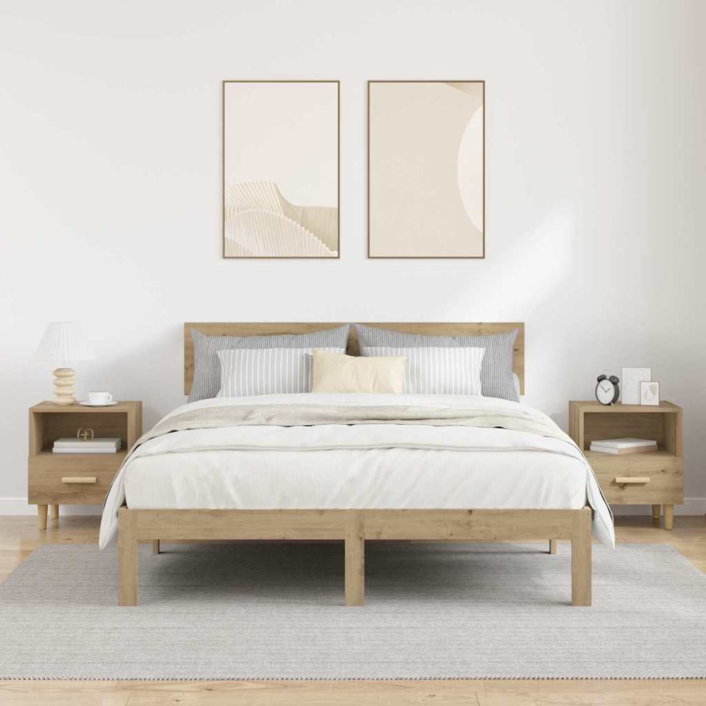Noćni ormar s ladicama 2 pcs Umjetnički hrast 40 x 35 x 47 cm