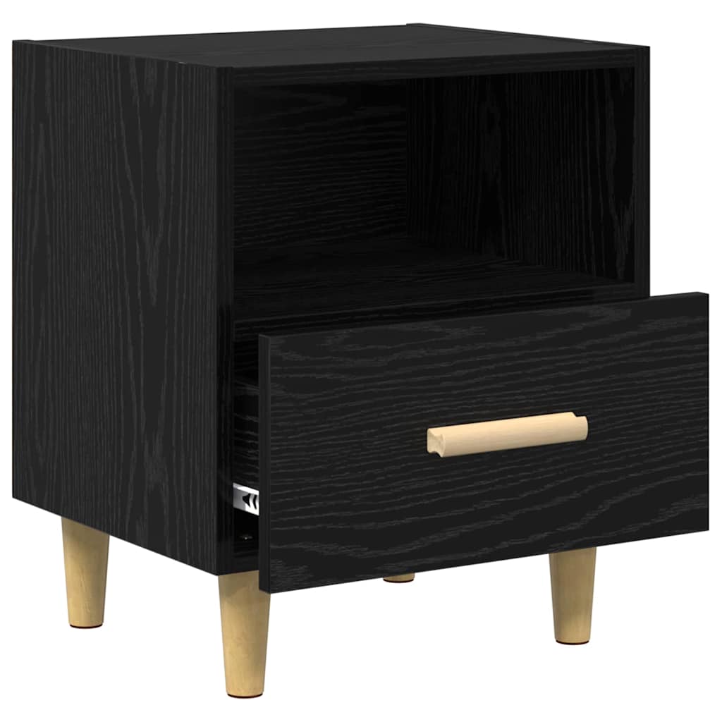 Noćni ormar 2 pcs Crni hrast 40 x 35 x 47 cm Konstruirano drvo
