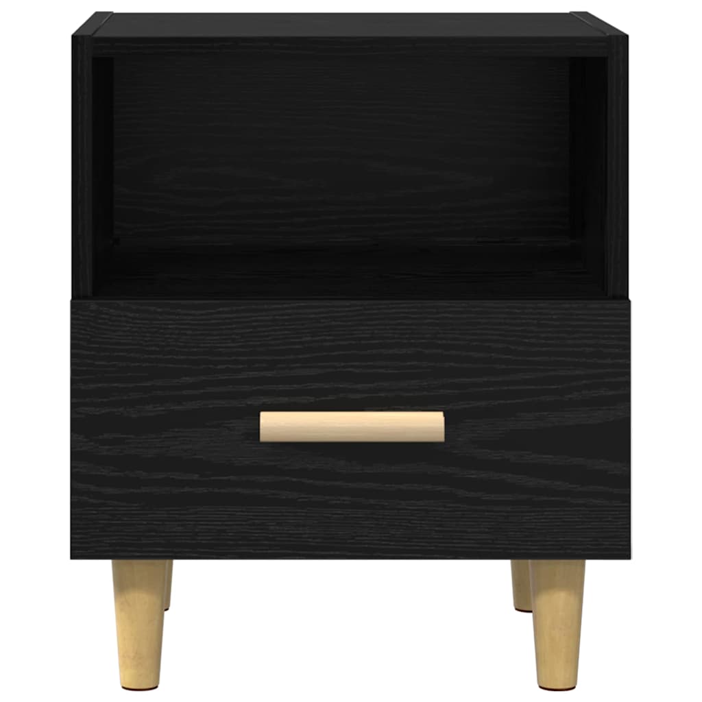 Noćni ormar 2 pcs Crni hrast 40 x 35 x 47 cm Konstruirano drvo
