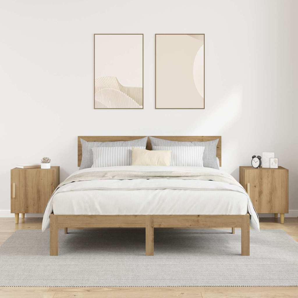 Noćni ormar Zidne 2 pcs Umjetnički hrast 40 x 40 x 50 cm
