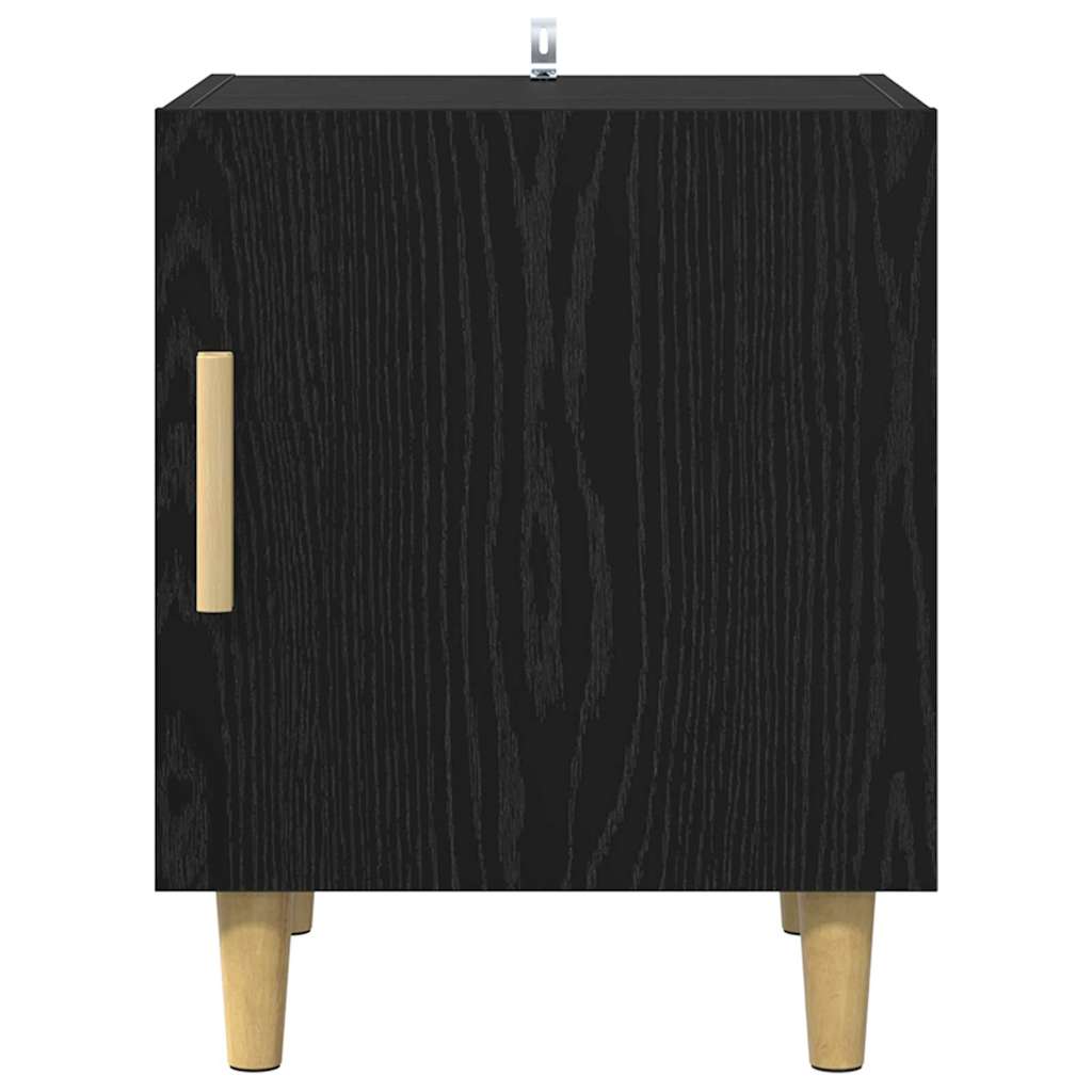 Noćni ormar 2 pcs Crni hrast 40 x 40 x 50 cm Konstruirano drvo