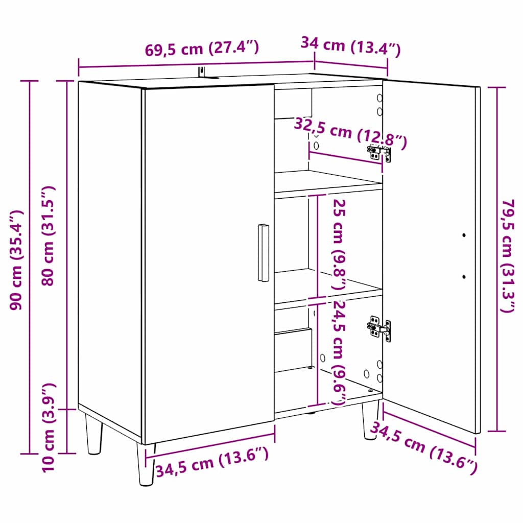 Kreveta Staro drvo 70 x 34 x 90 cm Konstruirano drvo