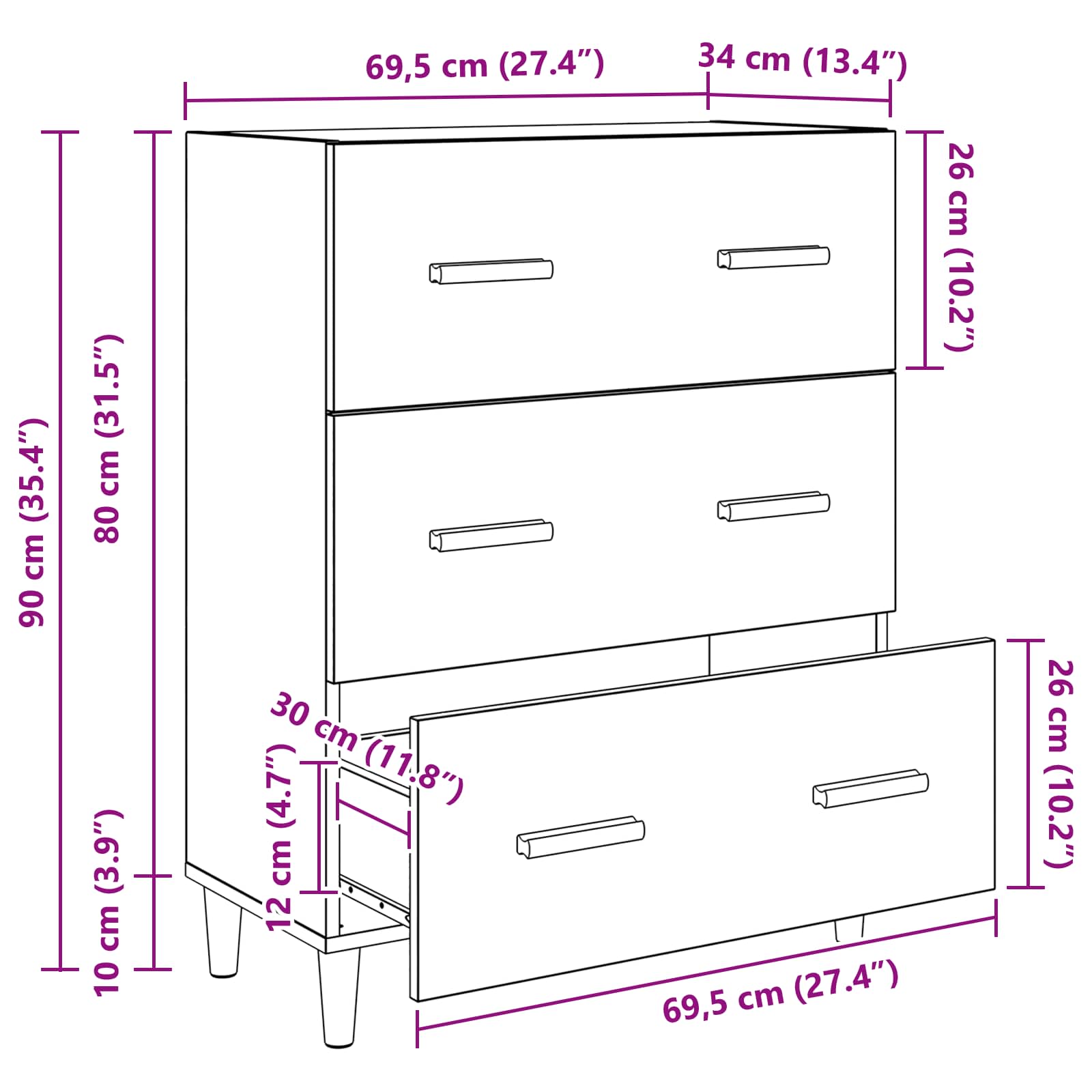 Kreveta Staro drvo 69,5 x 34 x 90 cm Konstruirano drvo