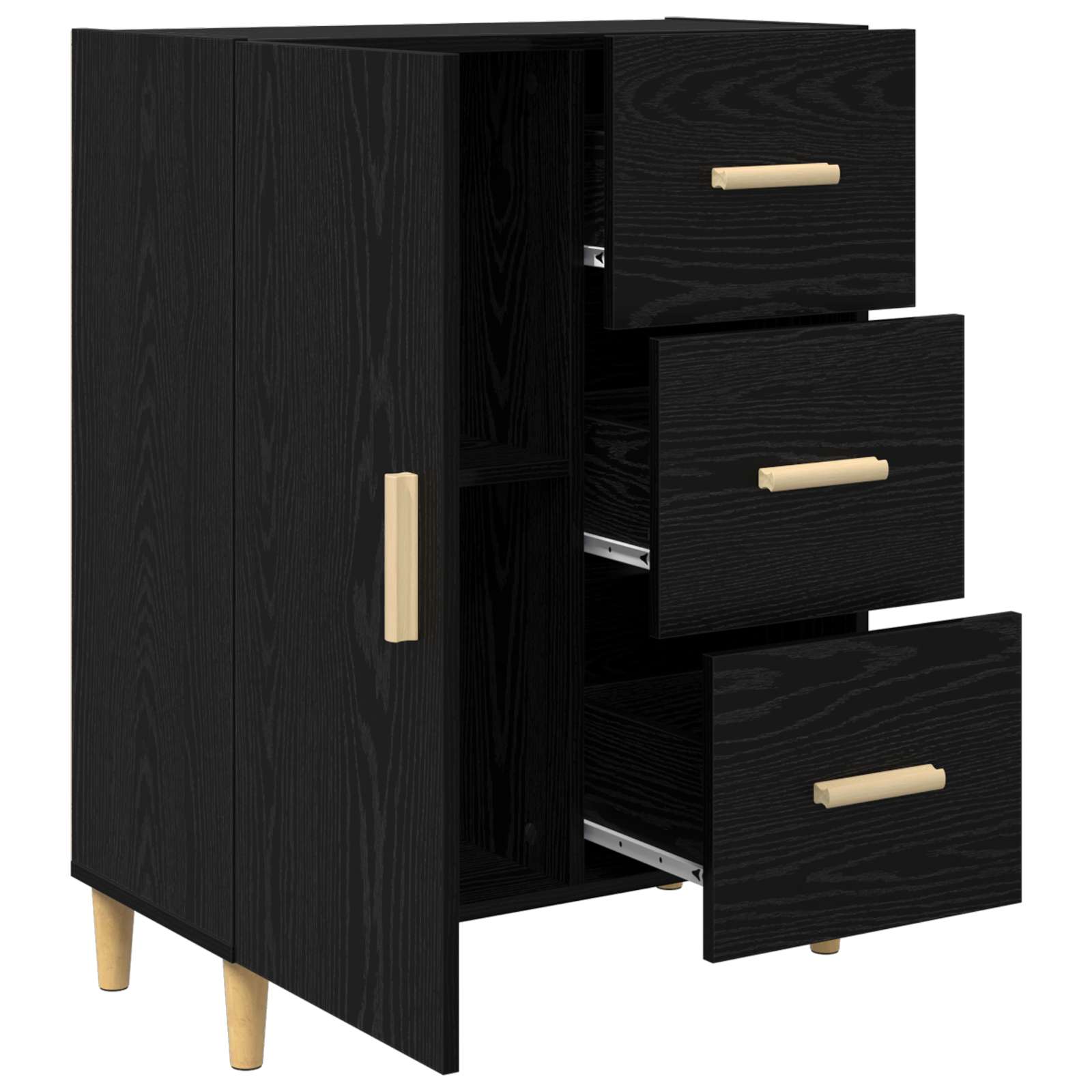 Kreveta Crni hrast 34 x 69.5 x 90 cm Konstruirano drvo