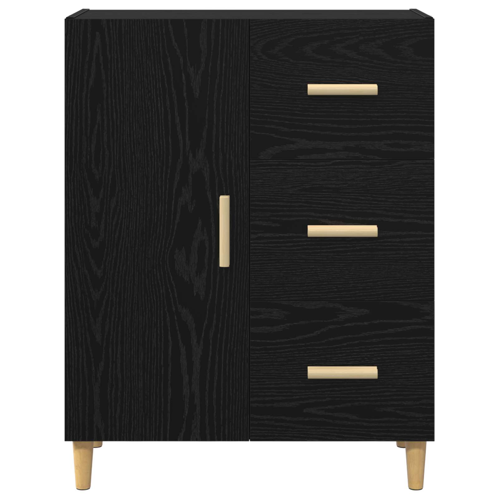 Kreveta Crni hrast 34 x 69.5 x 90 cm Konstruirano drvo