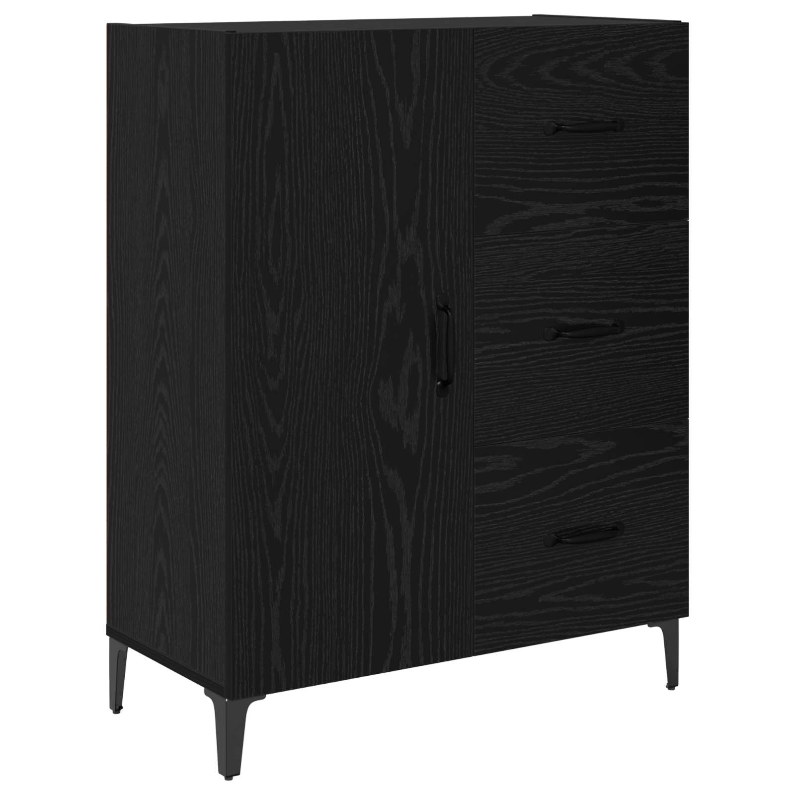 Kreveta Crni hrast 69,5 x 34 x 90 cm Konstruirano drvo