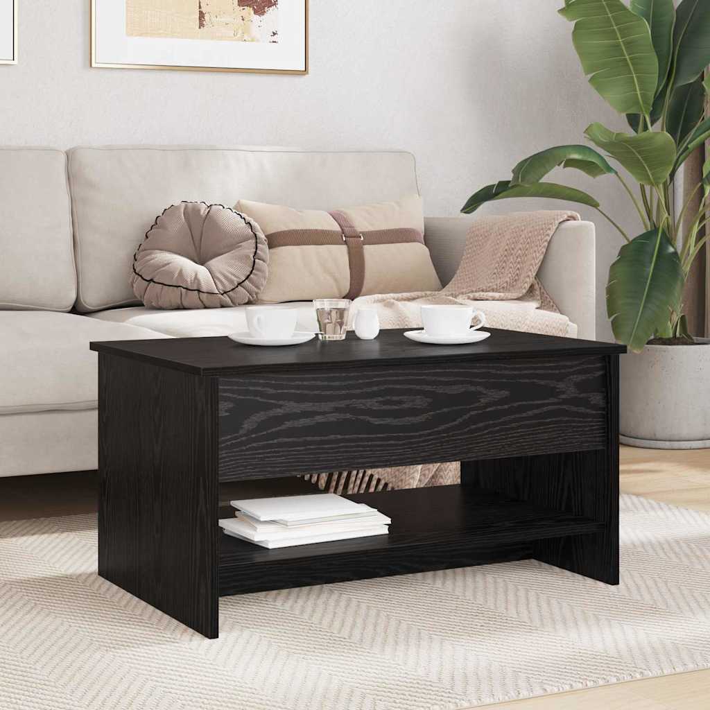Kava Stol Crni hrast 80 x 50,5 x 41,5 cm Konstruirano drvo