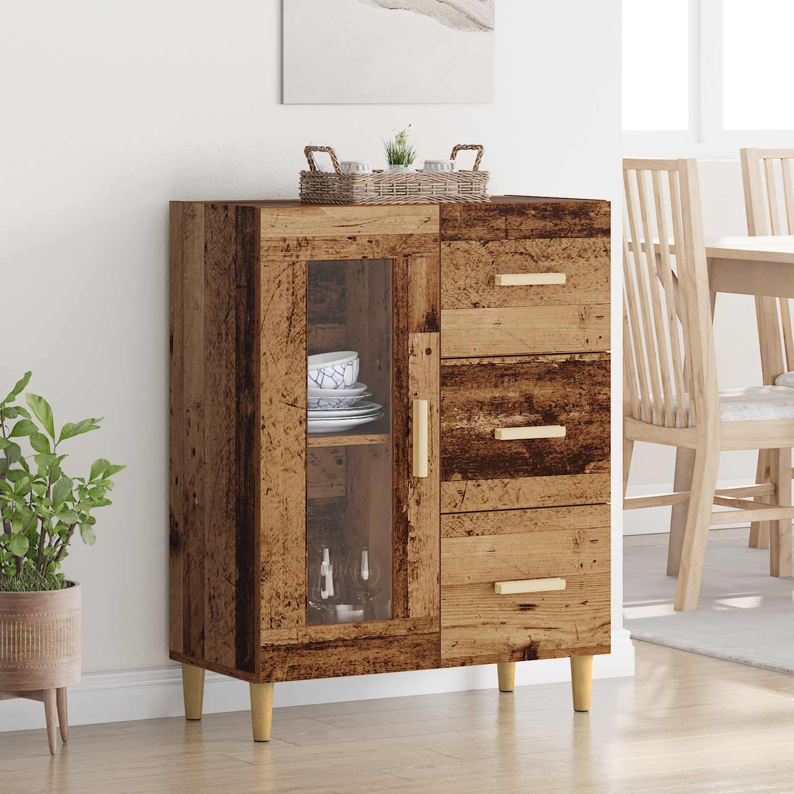 Kreveta Staro drvo 69,5 x 34 x 90 cm Konstruirano drvo