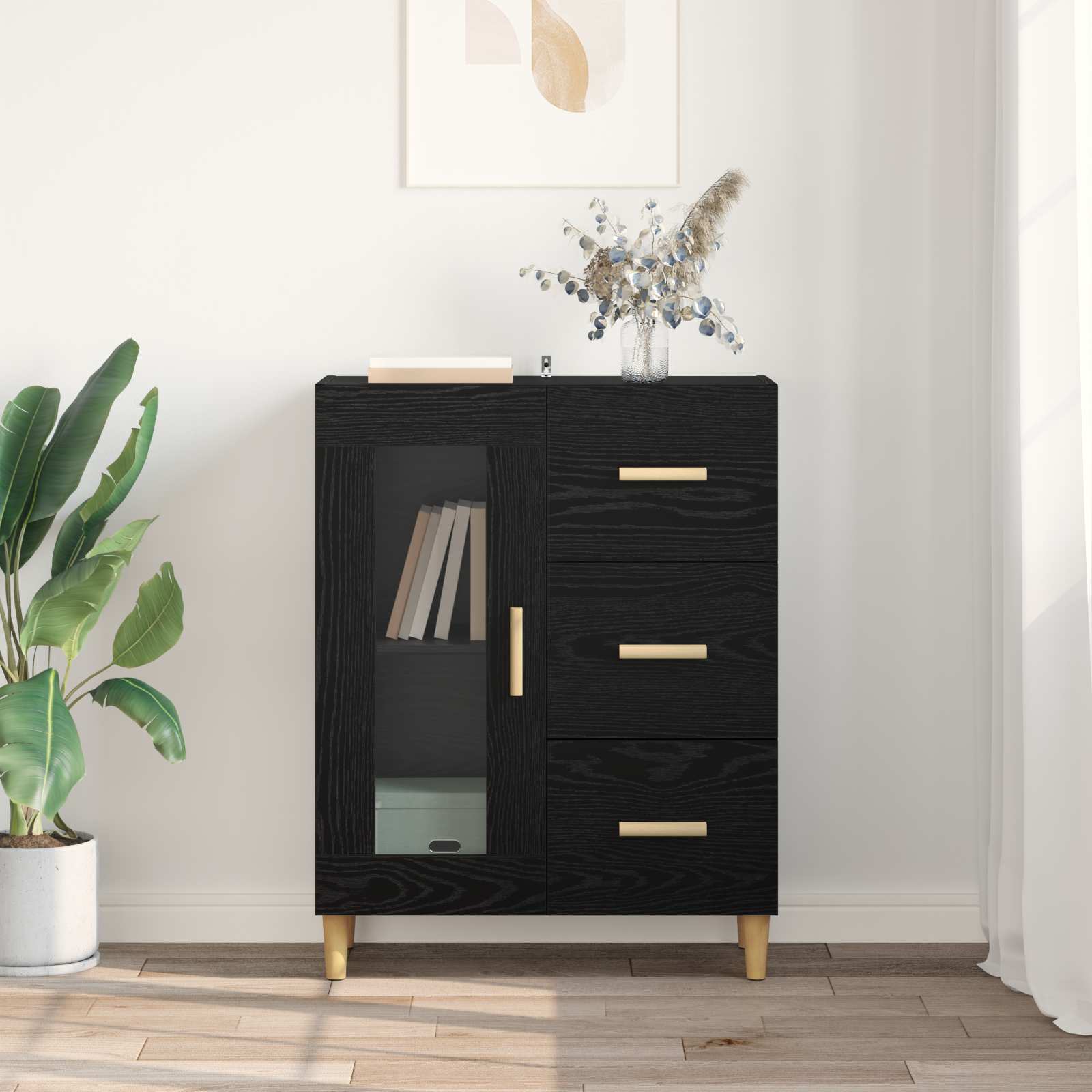 Kreveta Crni hrast 69,5 x 34 x 90 cm Konstruirano drvo