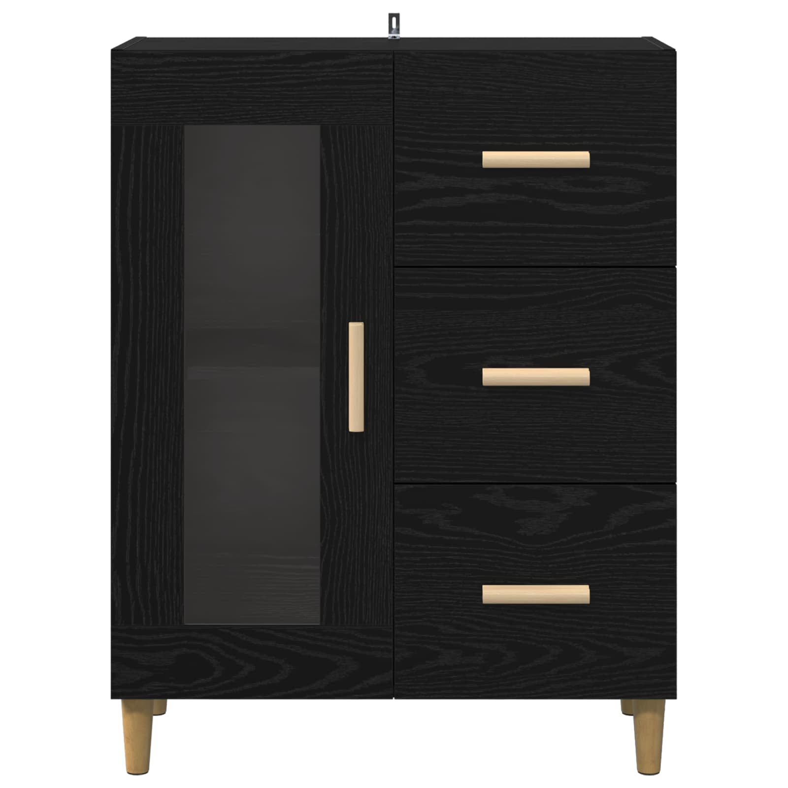 Kreveta Crni hrast 69,5 x 34 x 90 cm Konstruirano drvo