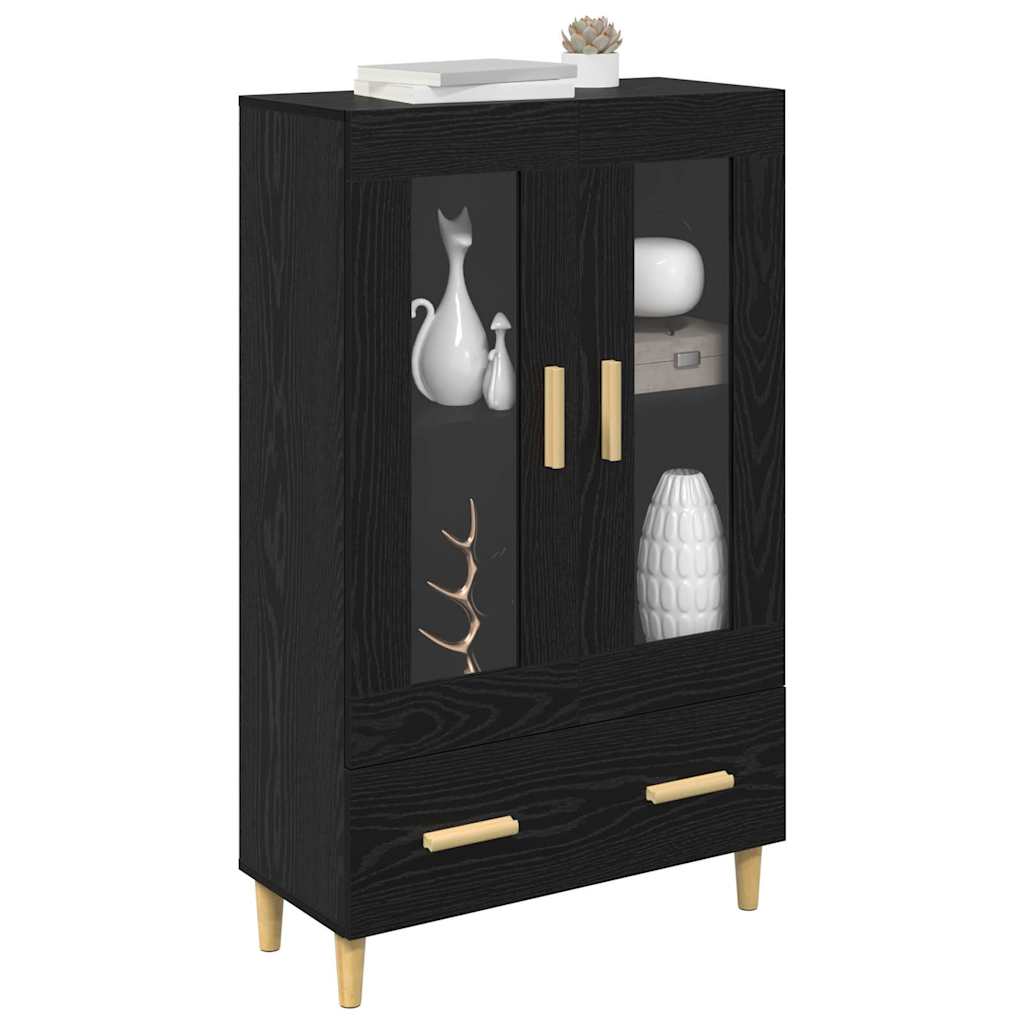 Highboard Crni hrast 70 x 31 x 115 cm Konstruirano drvo