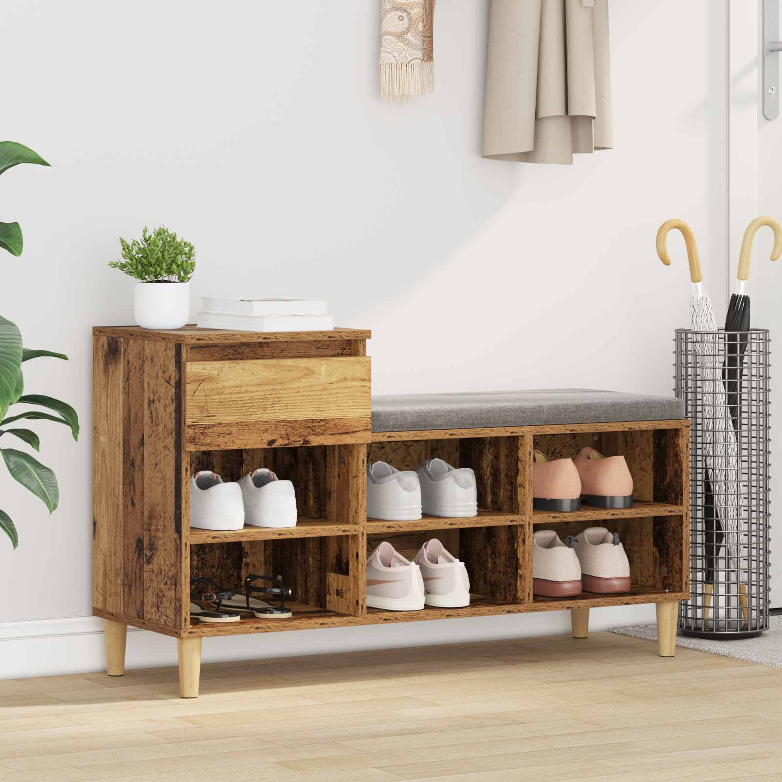 Ormar za cipele Staro drvo 102 x 36 x 60 cm Konstruirano drvo