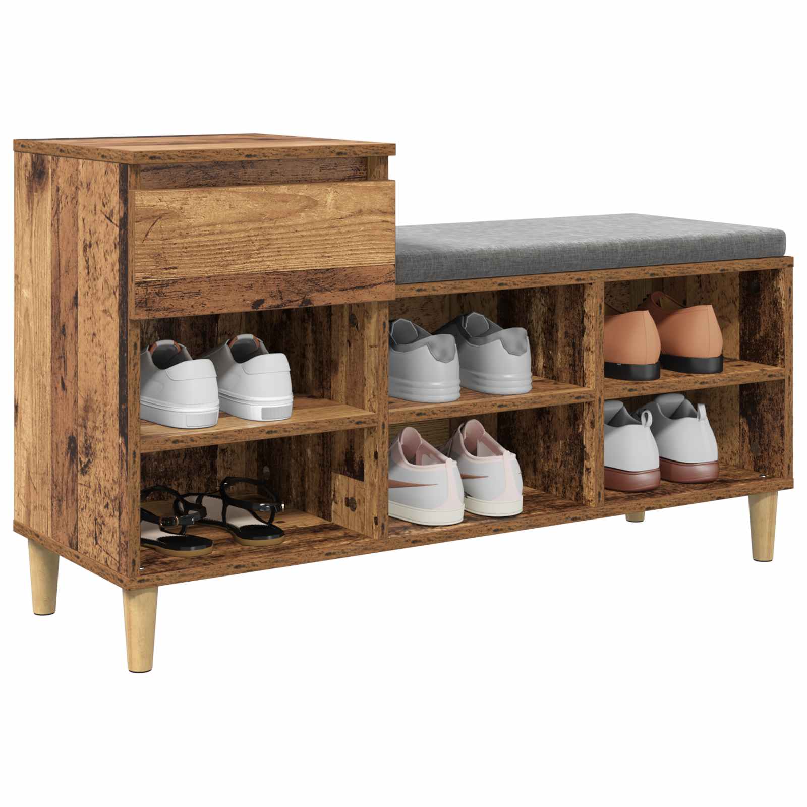 Ormar za cipele Staro drvo 102 x 36 x 60 cm Konstruirano drvo