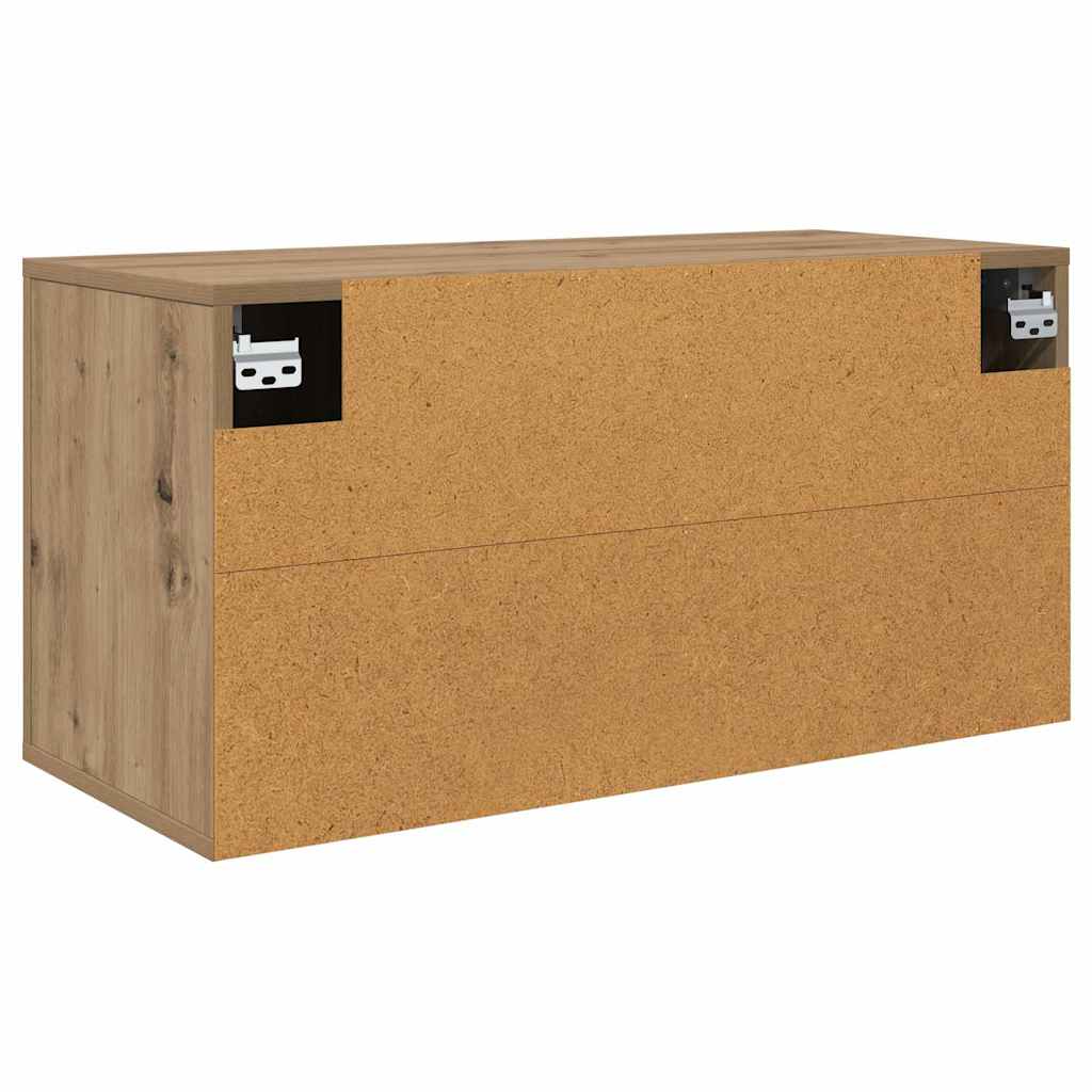 Ormar za TV montiran na zid hrast artisan 80 x 34.5 x 40 cm
