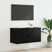Ormar za TV montiran na zid Zidne Crni hrast 80 x 34.5 x 40 cm