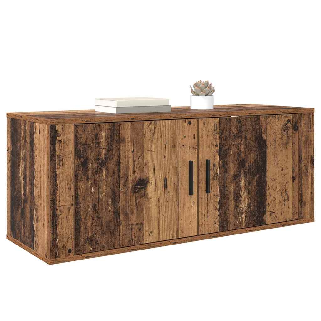 Ormar za TV montiran na zid Zidne Staro drvo 100 x 34,5 x 40 cm