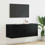 Ormar za TV montiran na zid Zidne Crni hrast 100 x 34,5 x 40 cm