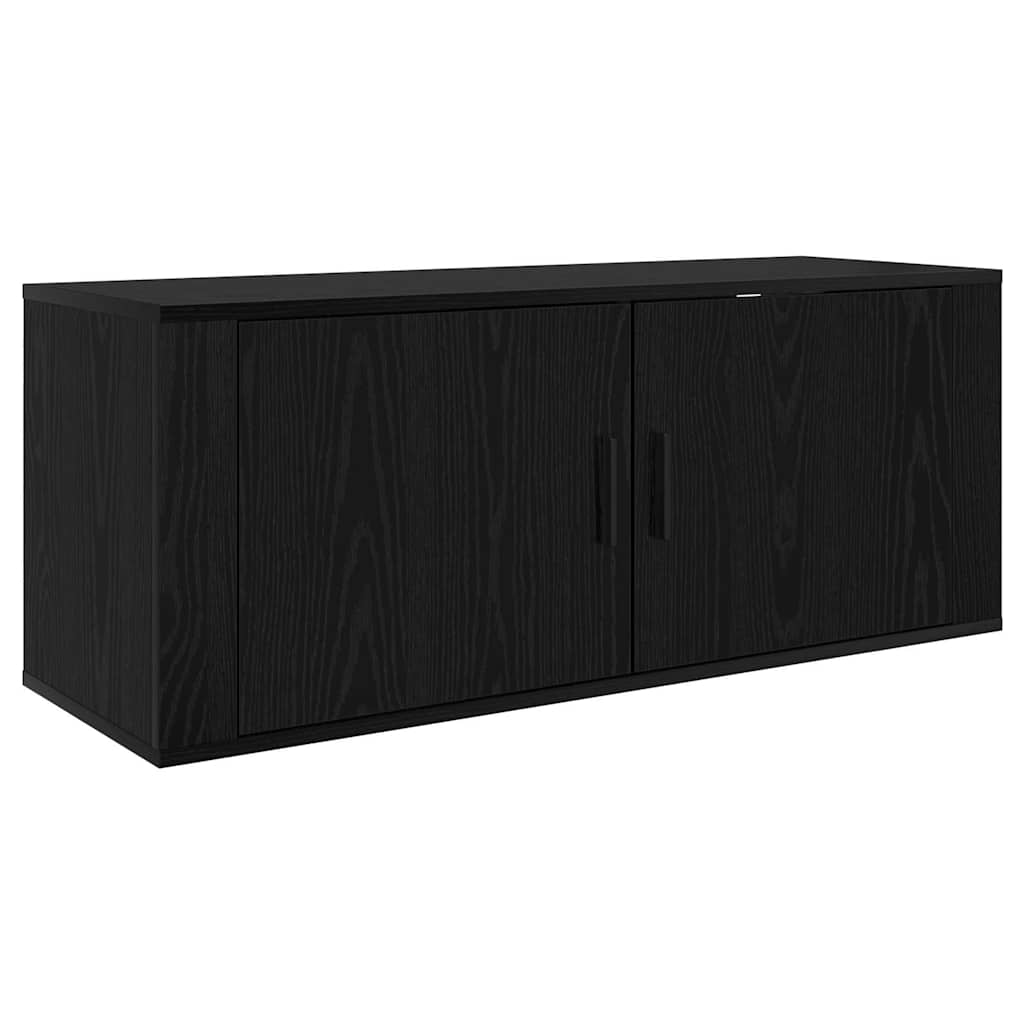 Ormar za TV montiran na zid Zidne Crni hrast 100 x 34,5 x 40 cm