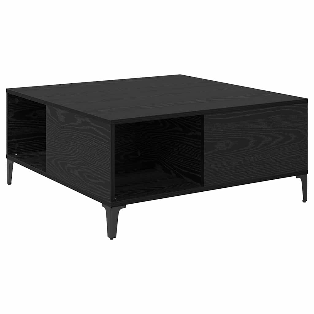 Kava Stol Crni hrast 80 x 80 x 36,5 cm Konstruirano drvo